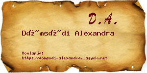 Dömsödi Alexandra névjegykártya
